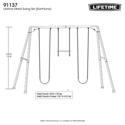 Lifetime 10-Foot Swing Set