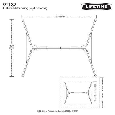 Lifetime 10-Foot Swing Set