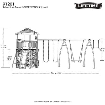 Lifetime Adventure Tower Playset with Spider Swing