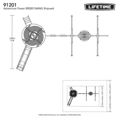 Lifetime Adventure Tower Playset with Spider Swing