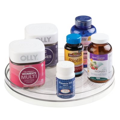 iDesign 2-Piece 11" Clear Turntable Lazy Susan Organizers