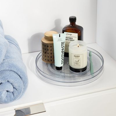 iDesign 2-Piece 11" Clear Turntable Lazy Susan Organizers