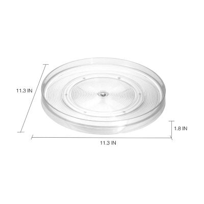 iDesign 2-Piece 11" Clear Turntable Lazy Susan Organizers