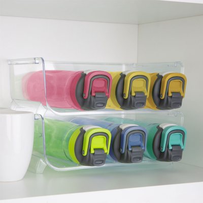 Smart Design 2 Pack Clear Stackable Bottle Organizer