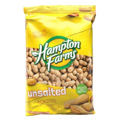 Hampton Farms Unsalted In-Shell Peanuts, 5 lbs.