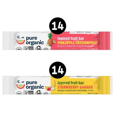 Pure Organic Variety Pack Layered Fruit Bars, 0.63 oz., 28 pk.