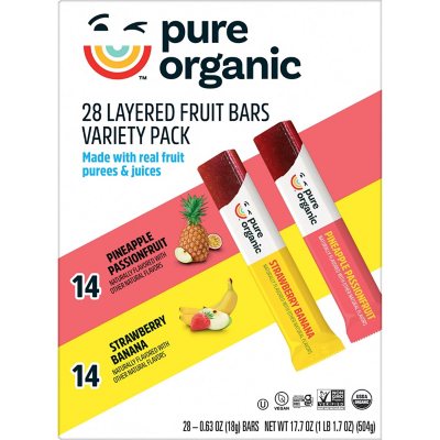 Pure Organic Variety Pack Layered Fruit Bars, 0.63 oz., 28 pk.
