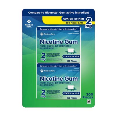 Member's Mark Nicotine Coated Gum, Choose your flavor, 300 ct.