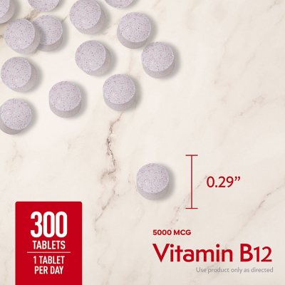 Member's Mark Sublingual Vitamin B12 5000mcg Methylcobalamin, 300 ct.