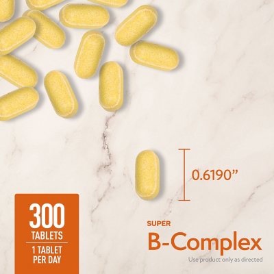 Member's Mark Super B-complex Dietary Supplement Tablets with Biotin, 300 ct.