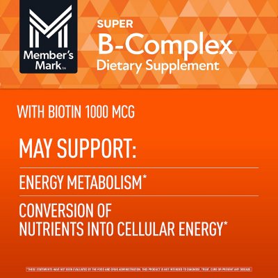 Member's Mark Super B-complex Dietary Supplement Tablets with Biotin, 300 ct.