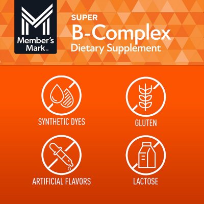Member's Mark Super B-complex Dietary Supplement Tablets with Biotin, 300 ct.