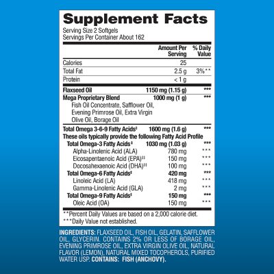 Member's Mark Omega 3-6-9 Dietary Supplement Softgels, 325 ct.