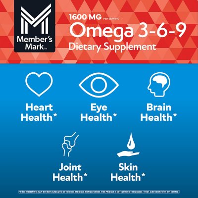 Member's Mark Omega 3-6-9 Dietary Supplement Softgels, 325 ct.