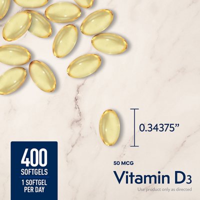 Member's Mark Vitamin D3, 50 mcg, 400 ct.