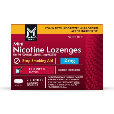 MemberÃ¢ÂÂs Mark Nicotine Mini Lozenge, Choose your flavor, 216 ct.