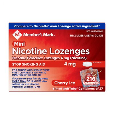 Member’s Mark Nicotine Mini Lozenge, Choose your flavor, 216 ct.