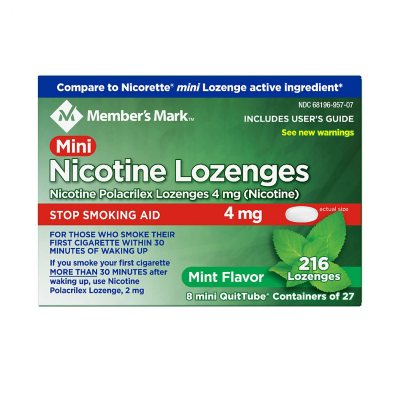 Member’s Mark Nicotine Mini Lozenge, Choose your flavor, 216 ct.