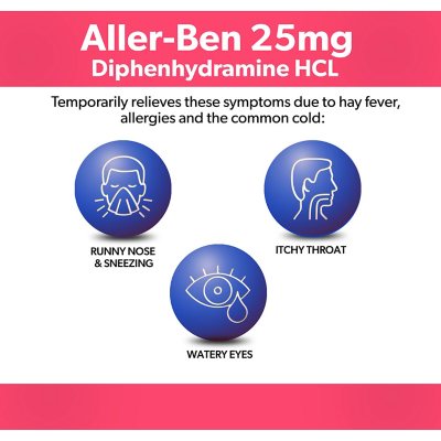 MemberÃ¢ÂÂs Mark Aller-Ben Tablets, 25 mg Diphenhydramine HCL, 600 ct.