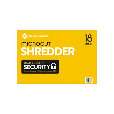 Member's Mark 18-Sheet Micro-Cut Shredder, Quiet Operation