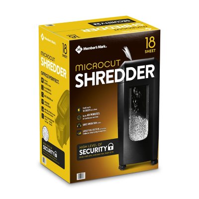 Member's Mark 18-Sheet Micro-Cut Shredder, Quiet Operation