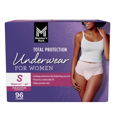 Member's Mark Total Protection Incontinence Underwear for Women - Choose Your Size