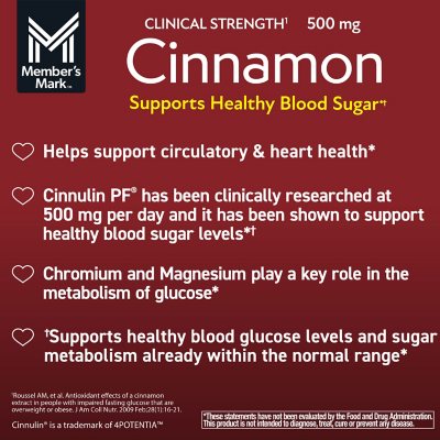 Member's Mark Clinical Strength Cinnamon 500 mg. Capsules, 170 ct.