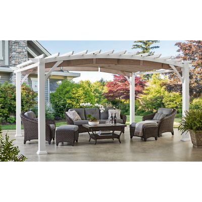 Member's Mark 12' x 16' Galvanized Steel Pergola White