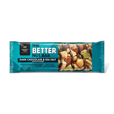 Member's Mark The Better Nut Bar, Dark Chocolate and Sea Salt, 24 ct.