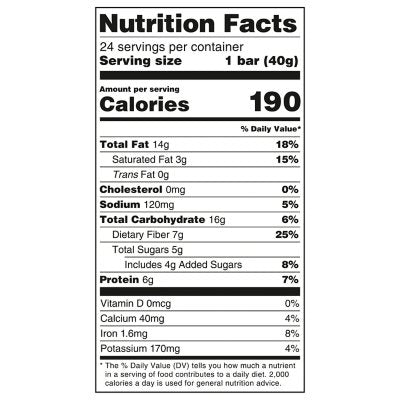 Member's Mark The Better Nut Bar, Dark Chocolate and Sea Salt, 24 ct.