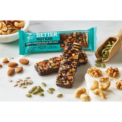 Member's Mark The Better Nut Bar, Dark Chocolate and Sea Salt, 24 ct.