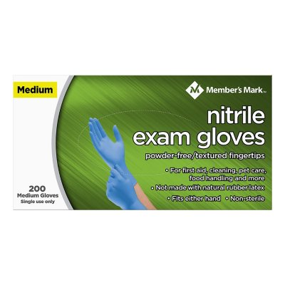 Member's Mark Nitrile Exam Gloves, Choose your Size, 200 ct.