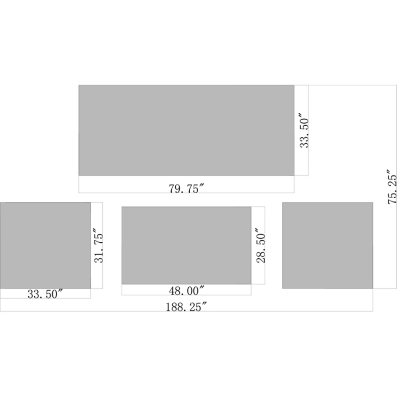 Member's Mark Cahaba 4-Piece Deep Seating Set - Cast Charcoal
