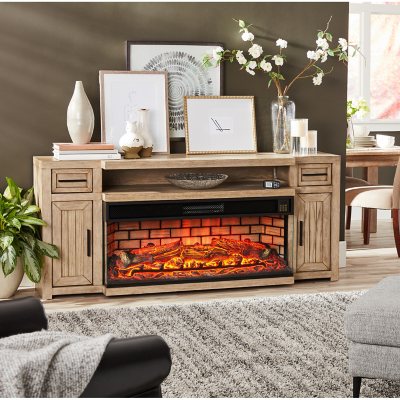 Member's Mark 75" Delmar Fireplace, TVs up to 80" & 135 lbs.