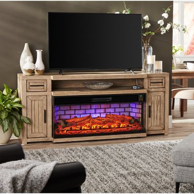 Member's Mark 75" Delmar Fireplace, TVs up to 80" & 135 lbs.