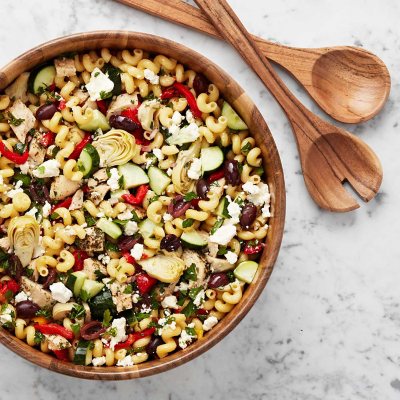 Member's Mark Acacia Wood Salad Bowl with Servers