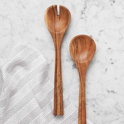 Member's Mark Acacia Wood Salad Bowl with Servers