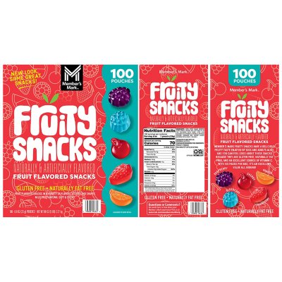 Member's Mark Fruity Snacks, 0.8 oz., 100 pk.