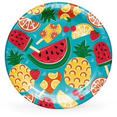 Member's Mark Tasty Fruit Summer Dinner Paper Plates, 10", 85 ct.