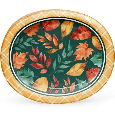 Member's Mark Fall Oval Paper Plates, 10" x 12", 50 ct.