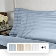 Member's Mark 700-Thread-Count Striped Egyptian Cotton Pillowcases, Set of 2, Choose Size and Color