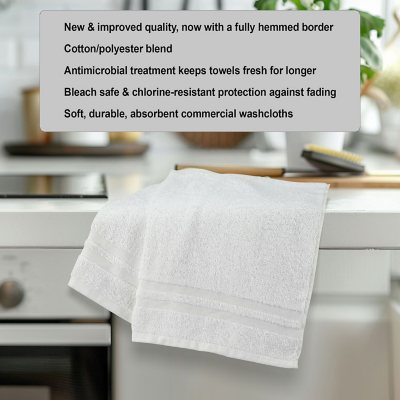 Member's Mark Commercial Hospitality Hand Towels, White, 12 pk.