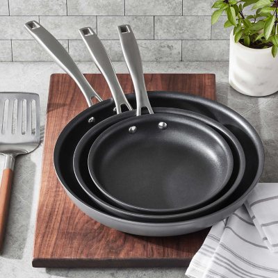 Member's Mark 3-Piece Hard Anodized Fry Pan Set