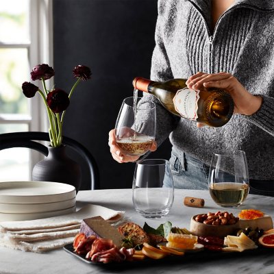 Member's Mark 8-Piece Stemless Crystal Wine Glass Set