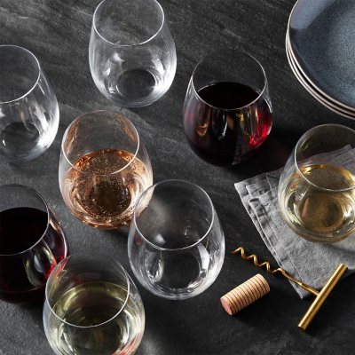 Member's Mark 8-Piece Stemless Crystal Wine Glass Set