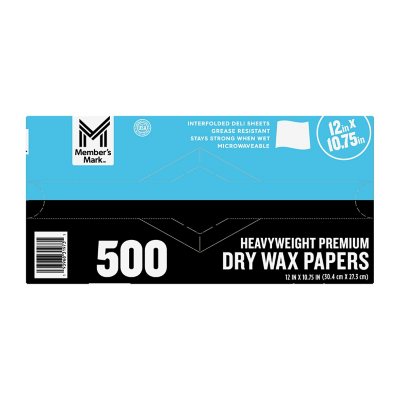 Member's Mark Heavyweight Wax Papers 12" X 10.75", 500 ct.