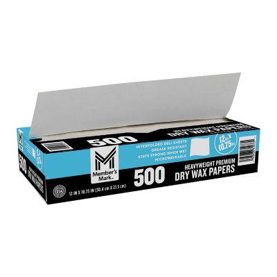 Member's Mark Heavyweight Wax Papers 12" X 10.75", 500 ct.