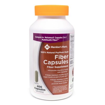 Member's Mark 100% Psyllium Husk Fiber Capsules, 800 ct.