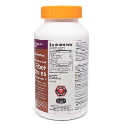 Member's Mark 100% Psyllium Husk Fiber Capsules, 800 ct.