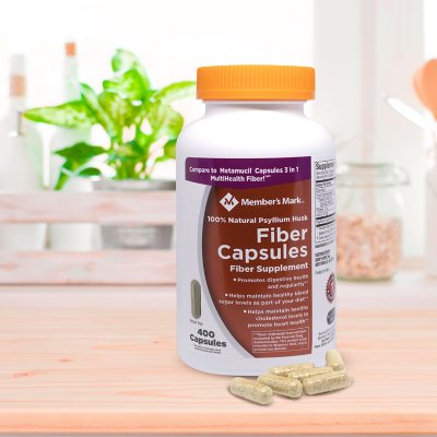 Member's Mark 100% Psyllium Husk Fiber Capsules, 800 ct.